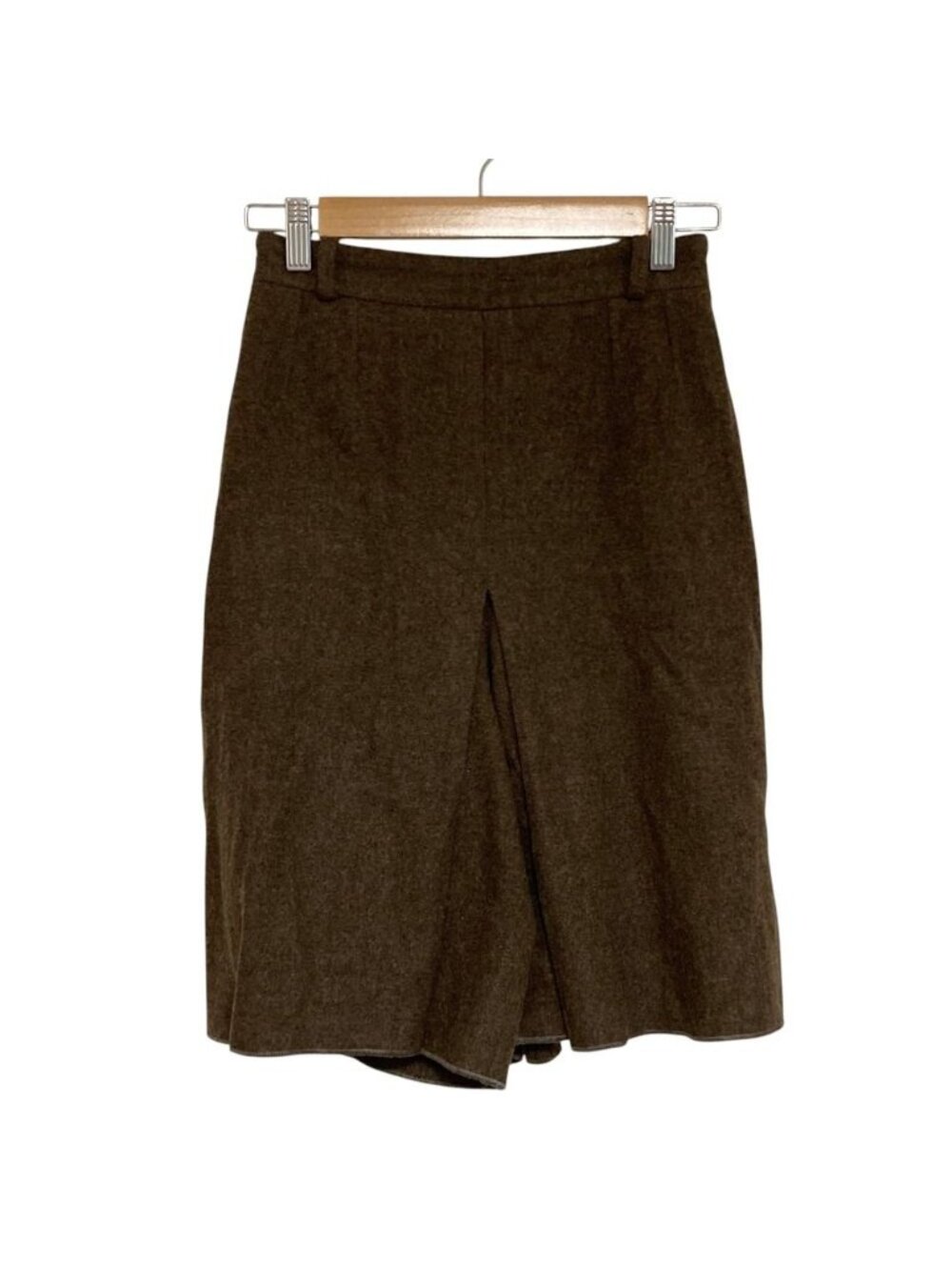 Chanel 95A Vintage Side CC Logo Button Culottes Shorts 38 Brown
